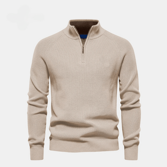 60% OFF | Half-Zip Knitted Sweater