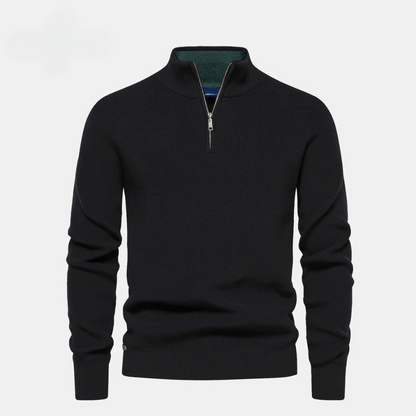 60% OFF | Half-Zip Knitted Sweater