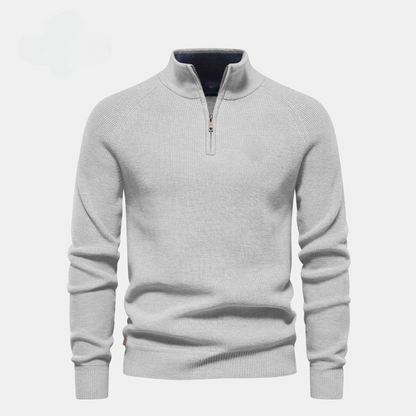 60% OFF | Half-Zip Knitted Sweater
