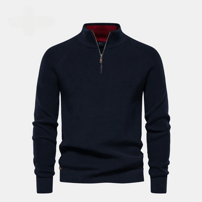 60% OFF | Half-Zip Knitted Sweater