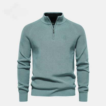 60% OFF | Half-Zip Knitted Sweater